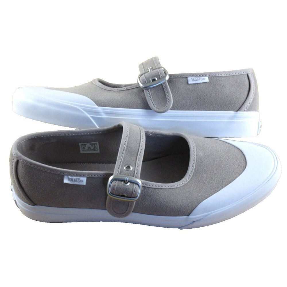 Vans Women's Mary Jane Suede Atmosphere Grey adjustable Sneakers Sizes NIB